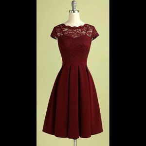 Vintage Lace Floral Dress (With Pockets!) - Zapaka